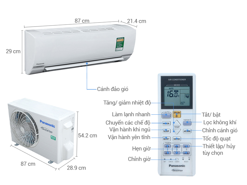 Máy lạnh Panasonic PU24TKH-8 nhập khẩu nguyên chiếc từ Malaysia