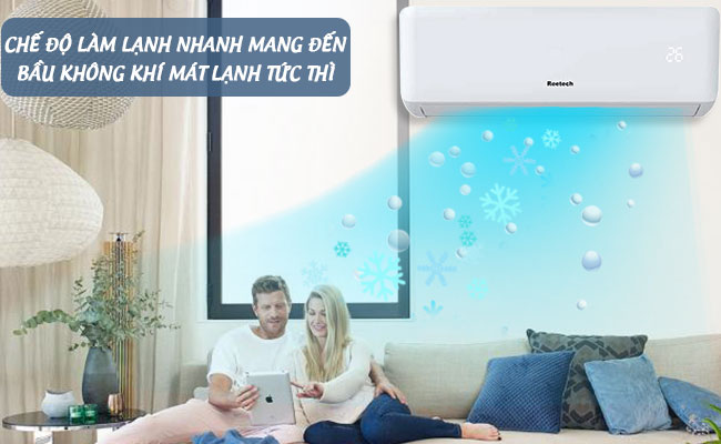 Chế độ làm lạnh nhanh trên máy lạnh Reetech RT24-DE-A