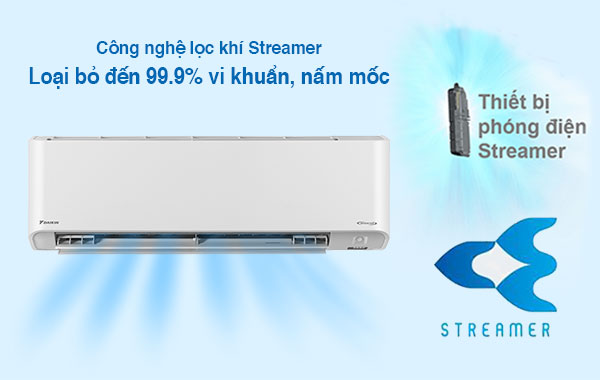 Máy lạnh Daikin Inverter 1 HP FTKZ25VVMV - Công nghệ lọc khí độc quyền Streamer