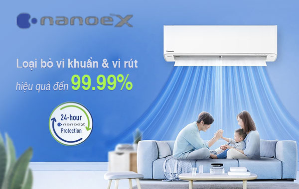 Máy lạnh Panasonic Inverter 2.5 HP CU/CS-U24XKH-8 - Công nghệ nanoe-X khử mùi, ức chế các chất ô nhiễm